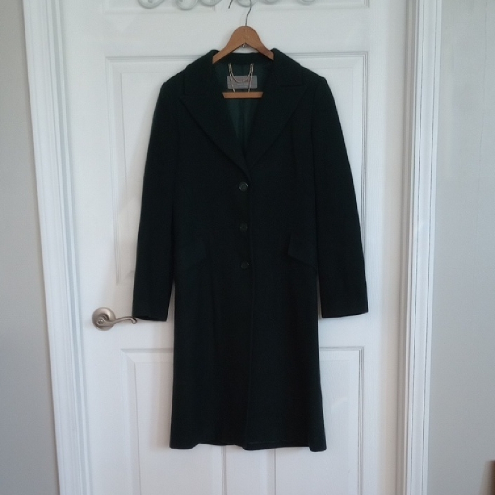 Vintage Victory Boat Line Hunter Green Trench Coat